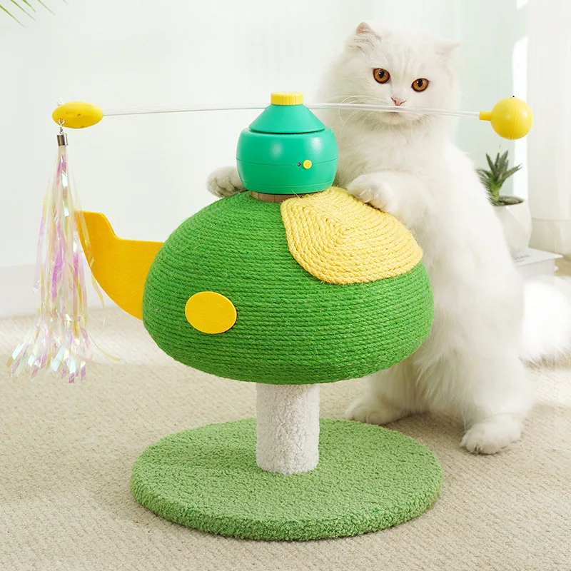 

Smart Cat Toy Rotating Plane Laser Self-Hi Electric Teaser Stick, Sisal Claw Grinder, Scratching Board