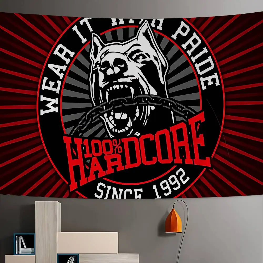 Bone Gabber 100 Hardcore Dog Anime Tapestry Hippie Flower Wall Carpets Dorm Decor Wall Hanging Home Decor