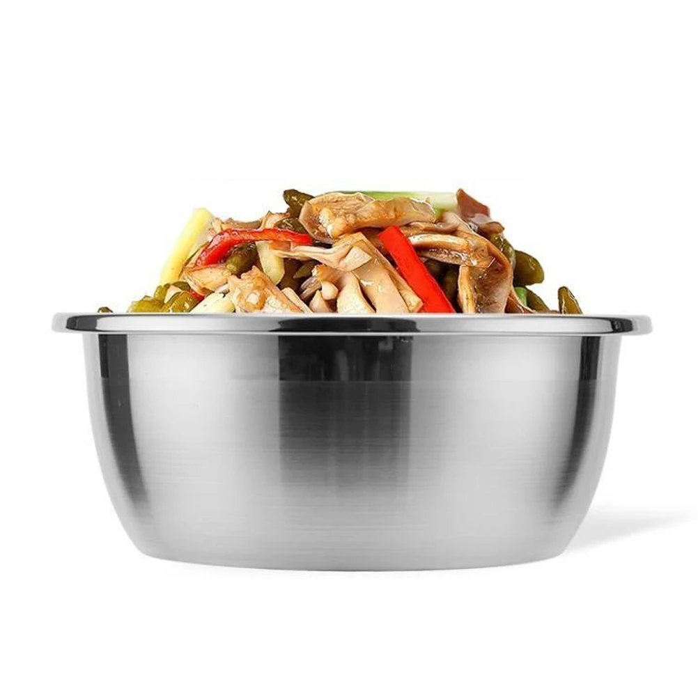 

6pcs Stainless Steel Mixing Bowls Set Large Soup Pot Food Containers Kitchen Nesting Bowl Rustproof Stackable Refrigerator