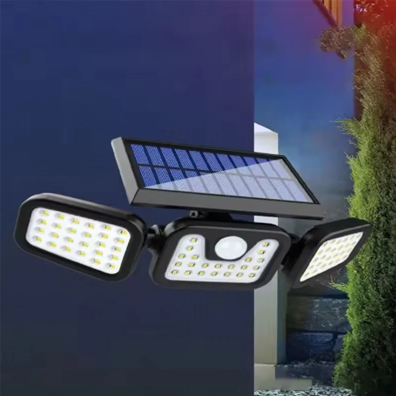 74 LED Solar Outdoor Wall Light, Porch Exterior Wall Light, Garage Garden Light, Human Body Sensor Lighting Street Light