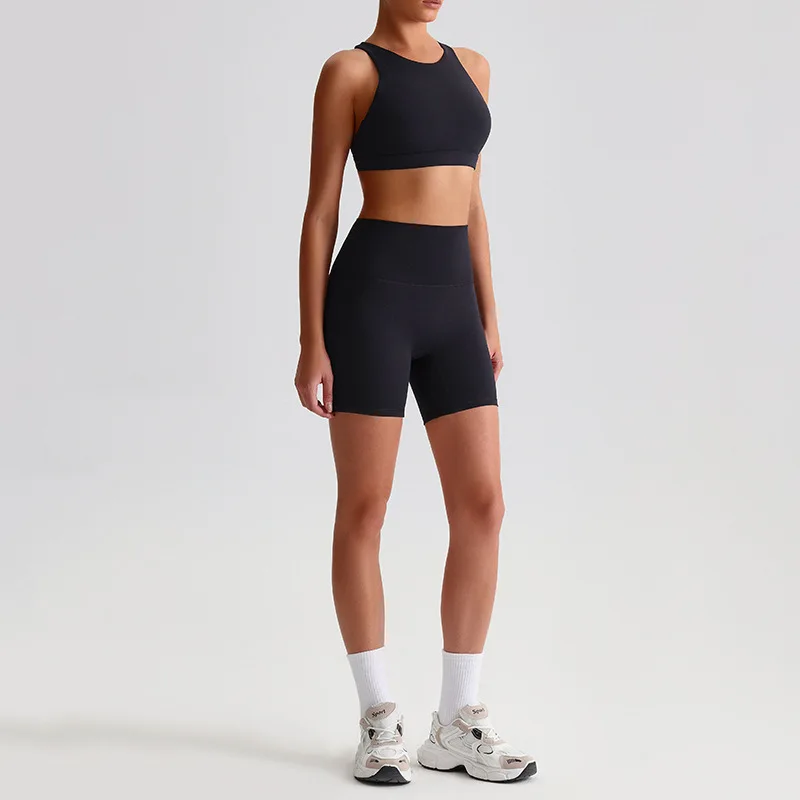 

Jenny&dave Sports Nude Yoga Suit, Quick Drying Beauty Back Fitness Suit, European And American Slimming Tight Shorts Set