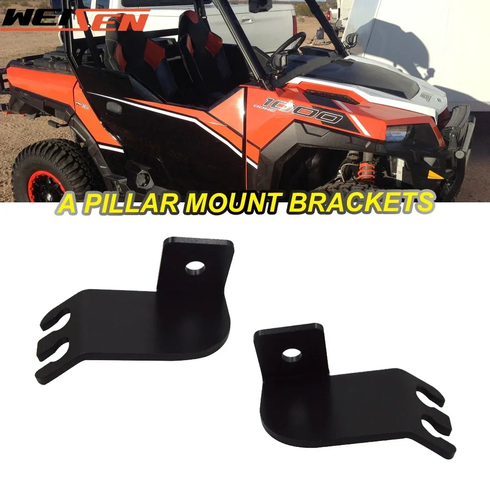 

For 2016-2024 Polaris General and General 4 1000 A Pillar Bracket LED Light Pod Bar Work Lights Mount Steel UTV Accessories