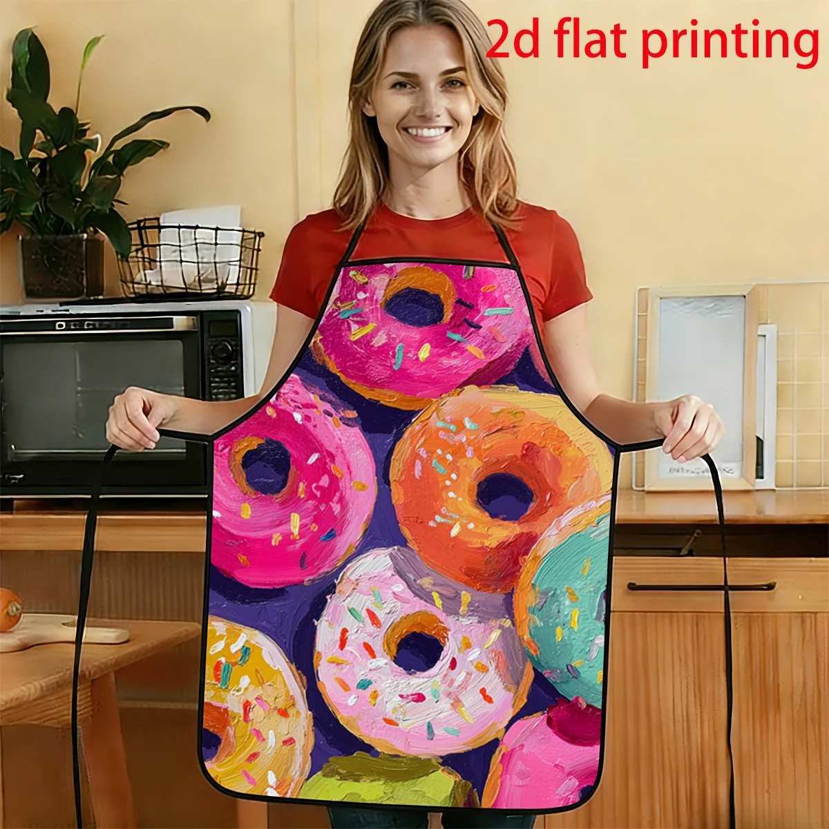 Commercial Kitchen In Home - 1pc 2D Flat Colorful Donut Print
