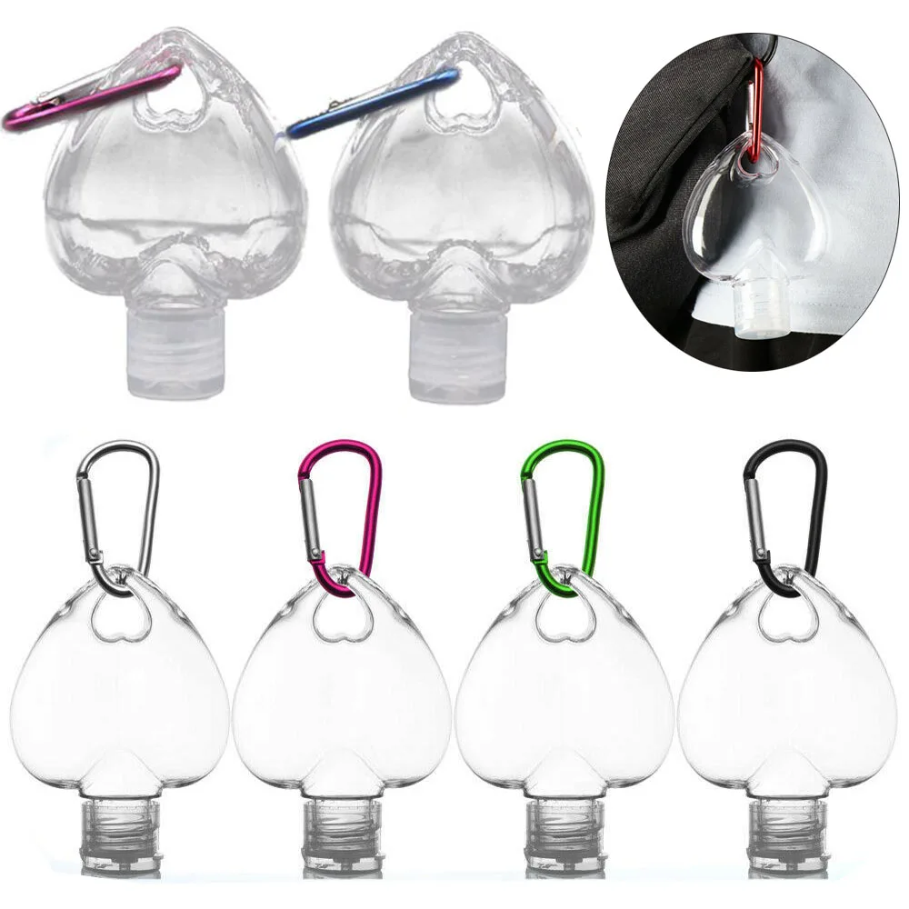 Portable High Quality Plastic With Key Ring Empty Cosmetic Container Hand soap Bottle Spray Bottle Refillable Bottle