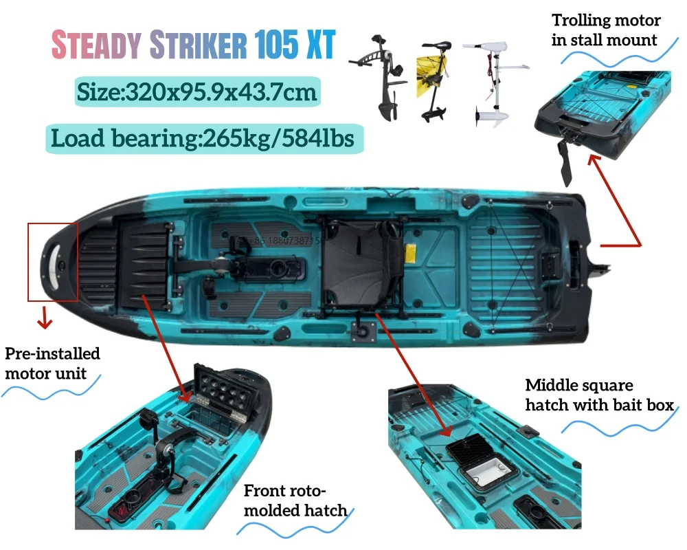 

imported hull material propeller single single fishing kayak, multi-functional available
