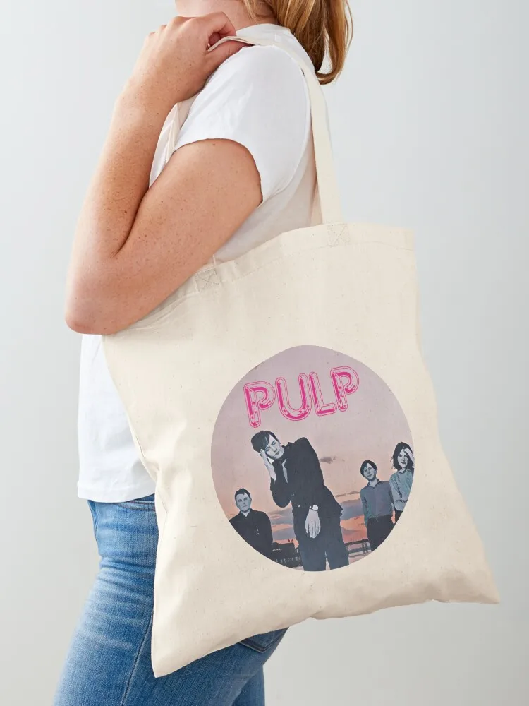 تي شيرت / ملصقات Pulp Band Essential حقيبة حمل للمتسوقين وحقيبة يد وحقيبة هدايا وحقيبة كبيرة