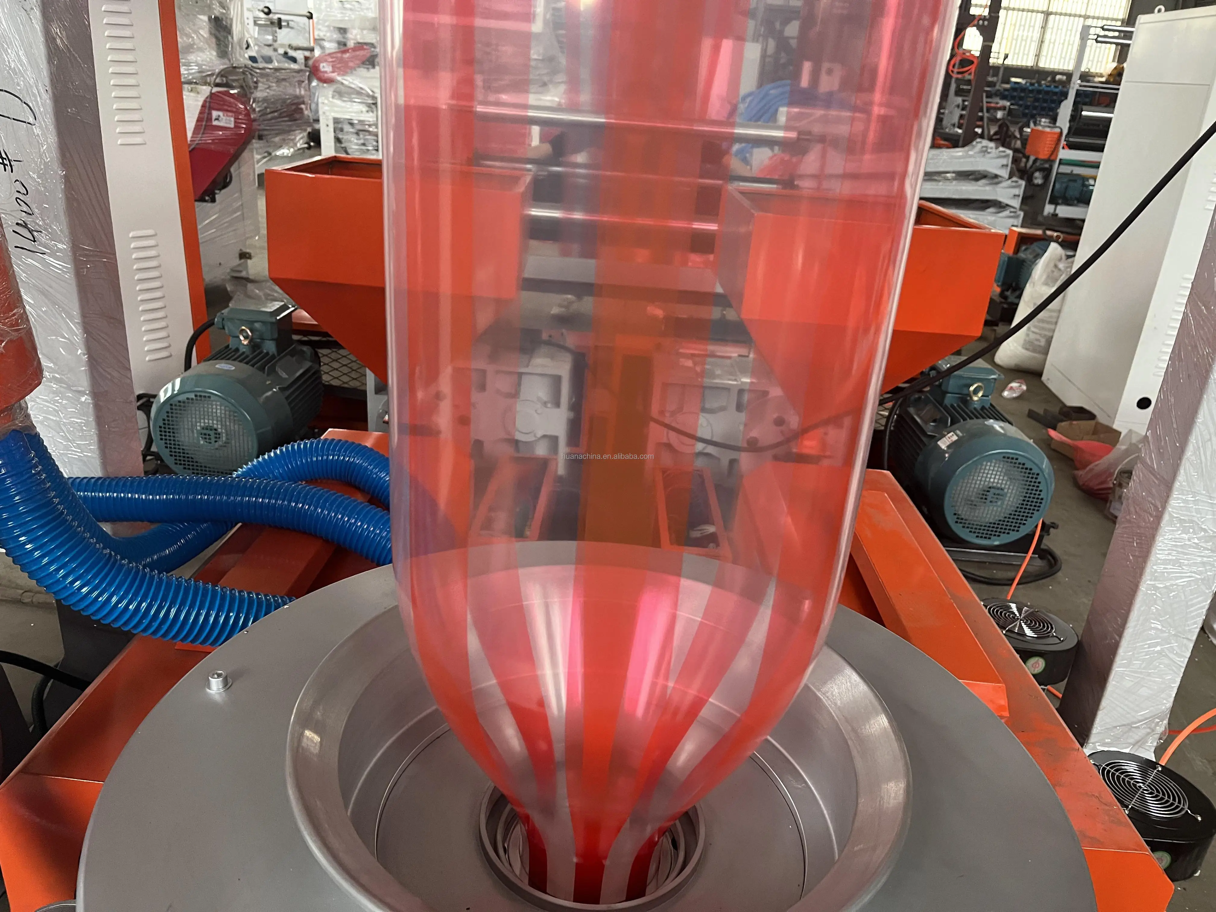 SJ45*2 Three-Layer HDPE/PP Double-Colour Stripe Film Blowing Machine Two-Color Extruder For Blown Film Production Line