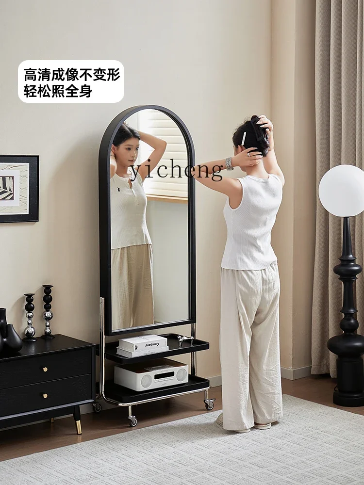 

floor-to-ceiling full-body mirror removable bedroom full-length study newspaper shelf entrance entrance storage mirror