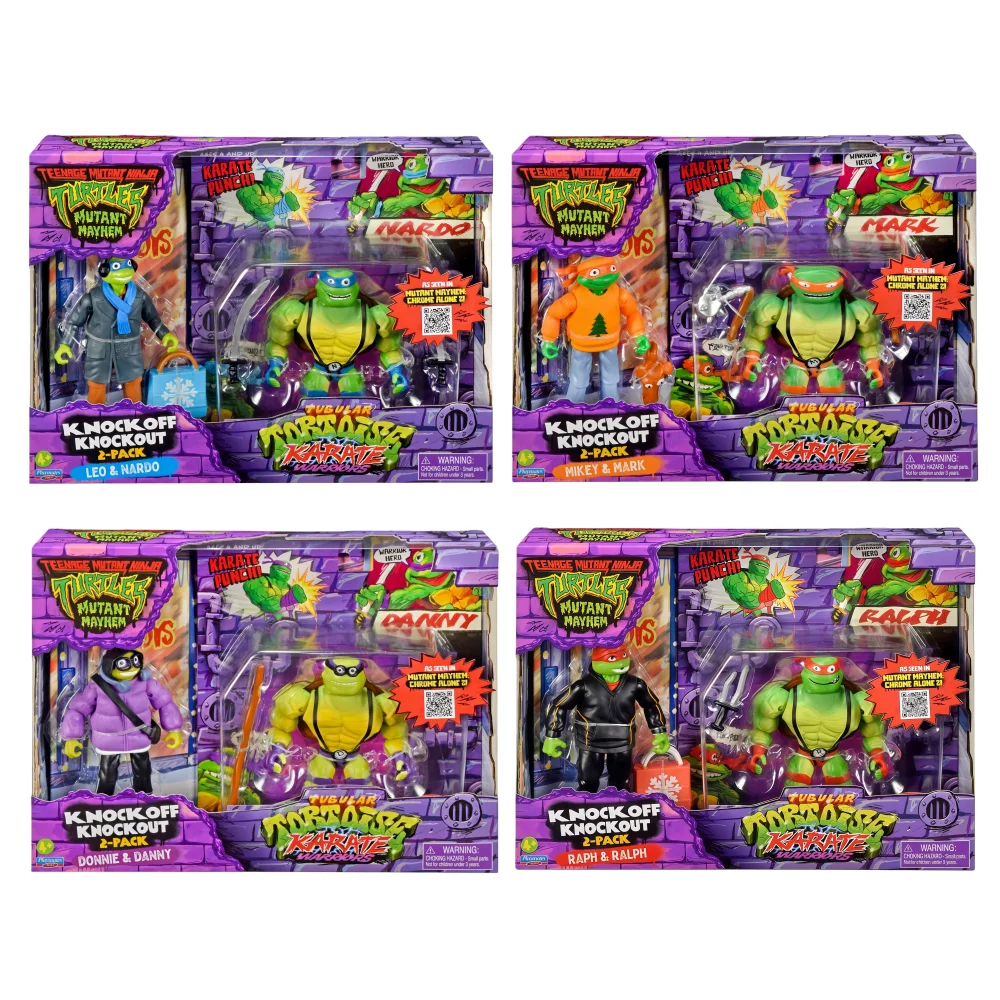 ชุดของเล่นฟิกเกอร์แอคชั่นสั้นจากภาพยนตร์ ลีโอ แอนด์ นาร์โด ราฟ แอนด์ ราล์ฟ มิคกี้ แอนด์ มาร์ค ดอนันด์ แดนนี่ ชุด 2 ตัว