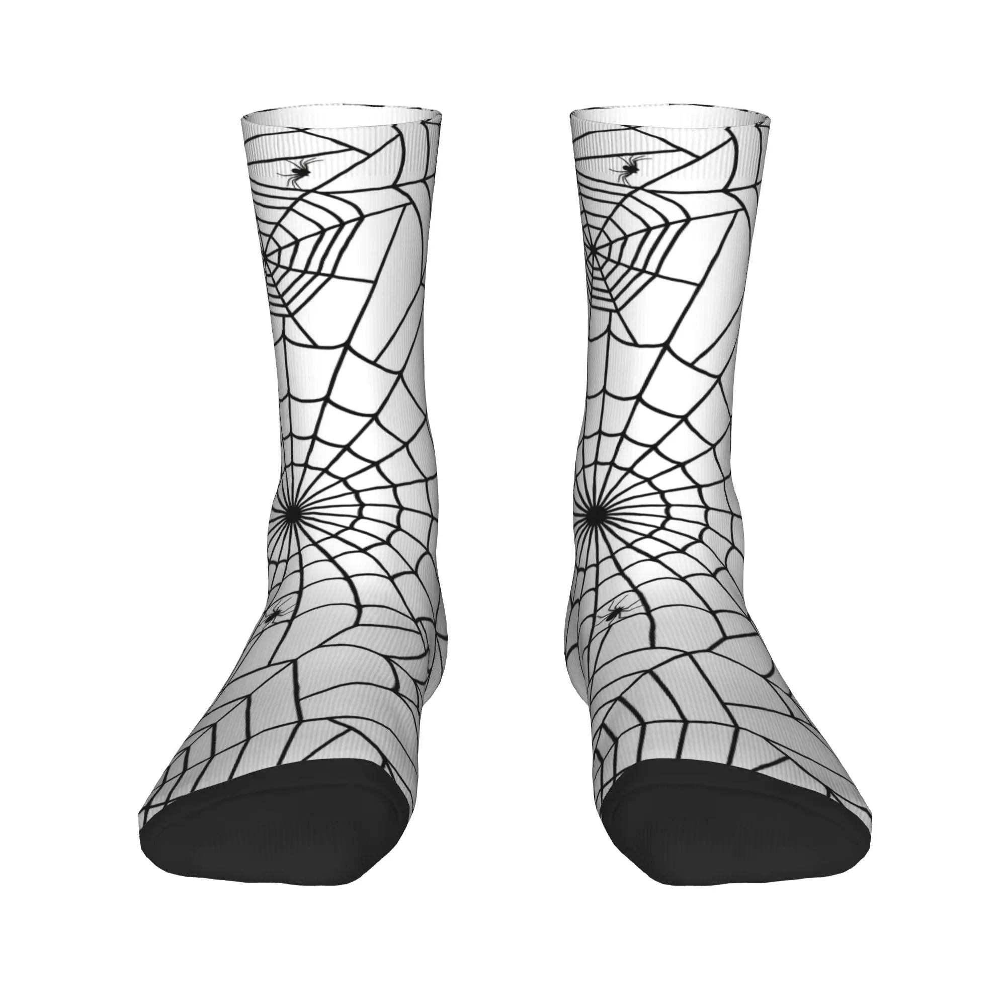شبكة العنكبوت صورة جوارب النساء الرجال الجوارب متوسطة لينة الجوارب الكورية الخريف الدراجات المضادة للبكتيريا جوارب مطبوعة هدية فكرة #2