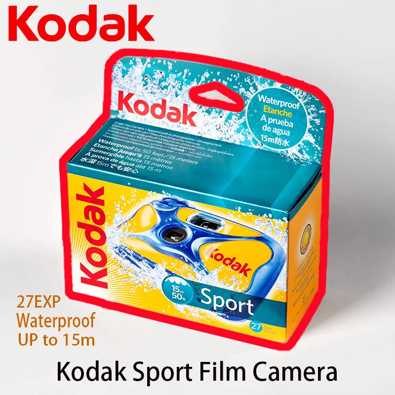 

Водонепроницаемая камера Kodak для дайвинга, одноразовая пленочная камера Kodak, 1-5 шт., 27 снимков, ISO 800, без мерцания