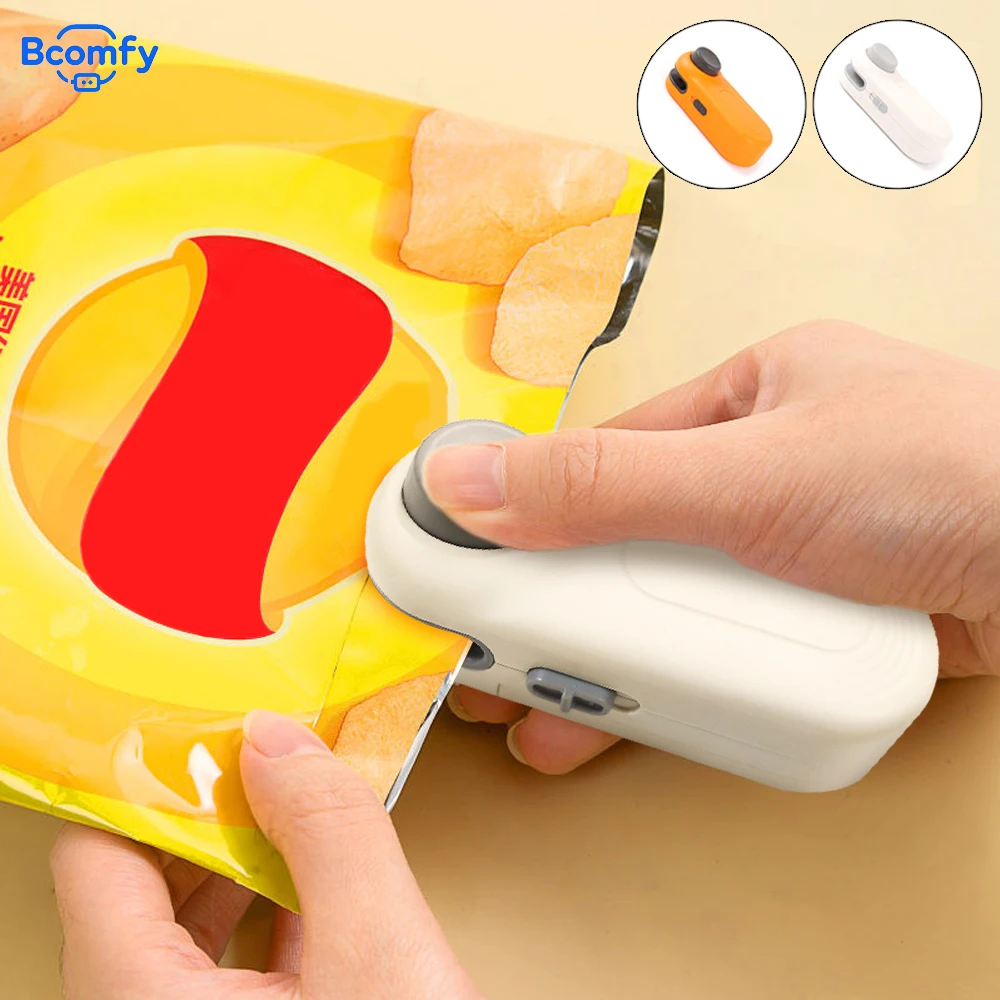 Mini Plastic Bags Sealer Portable Handheld Sealing Machine Rechargeable Heating Sealer for Snacks Food Storage Freshness