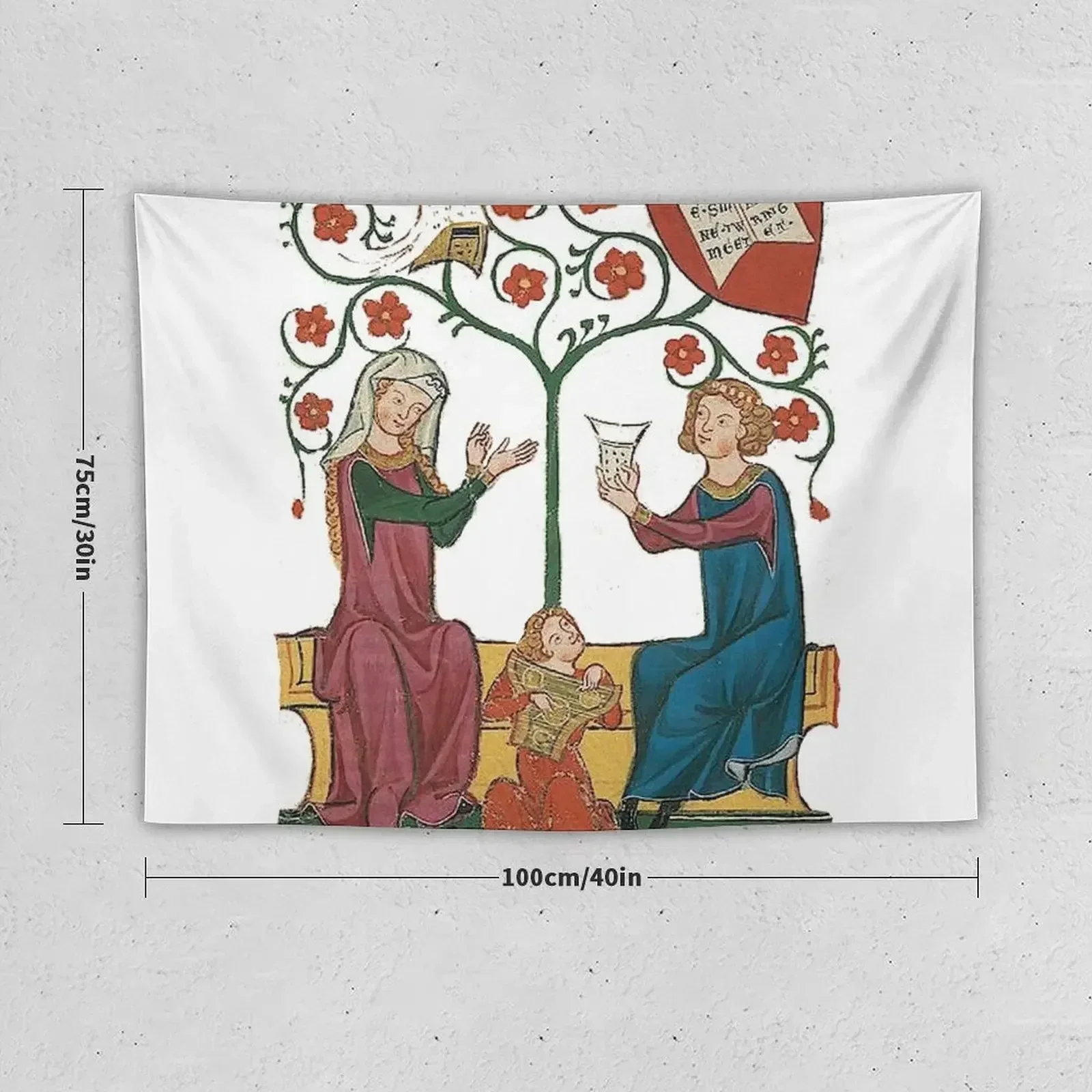 Medieval Love poem Tapestry Funny Aesthetic Room Decoration On The Wall Cute Room Things Tapestry