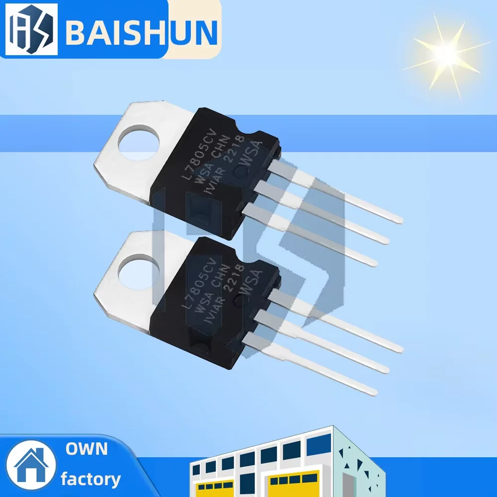 

100pcs LM7805 L7805 7805 L7805CV Voltage Regulator IC 5V 1.5A TO-220