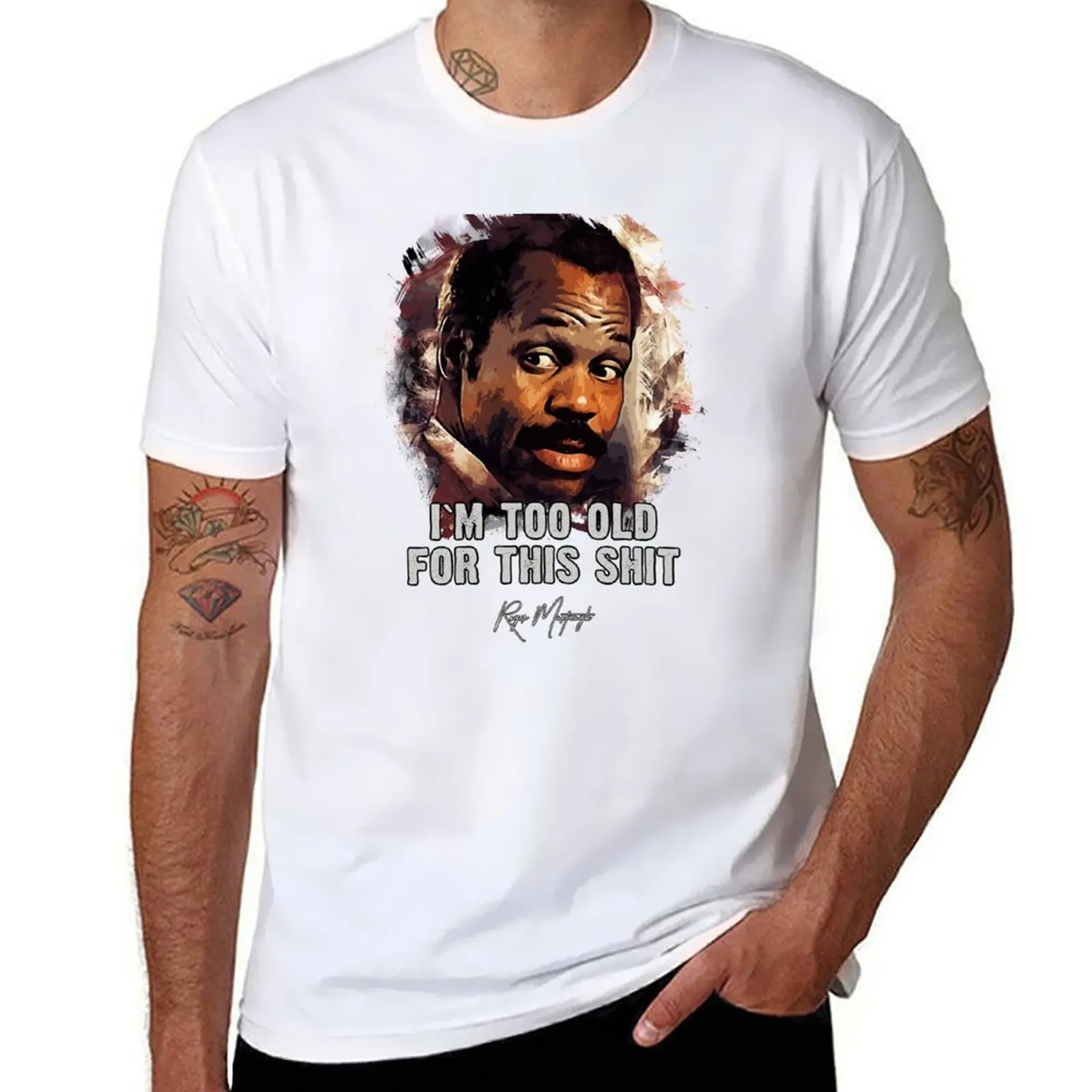 

Danny Glover as Roger Murtaugh T-Shirt mens graphic t shirts t shirts for man graphic funny T-Shirt