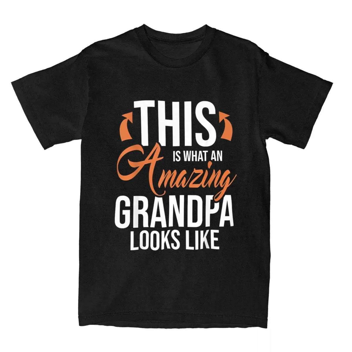 Vintage This Is What An Amazing Grandpa Looks Like Granddad Papa T-Shirt for Men Cotton T Shirt Family Tees Plus Size Clothing