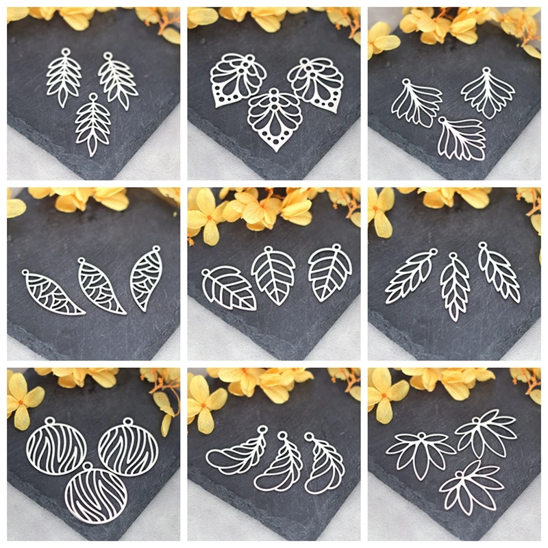 3 шт., изысканные листья растений из нержавеющей стали