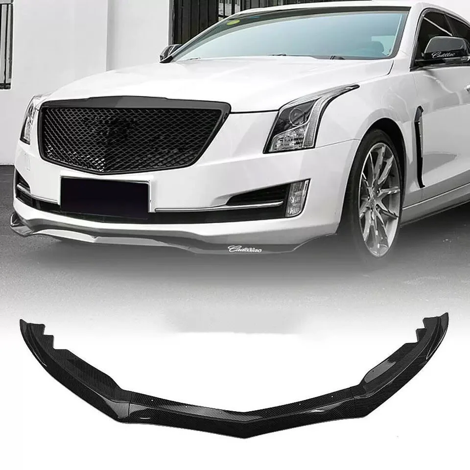 

For Cadillac ATS 2015 2016 2017 2018 Front Bumper Spoiler Lip Carbon Fiber Look/Glossy Black Car Lower Splitter Body Kit Lippe