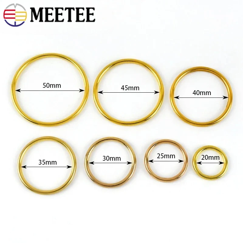 

10/20Pcs 20-50mm Metal O Rings Buckle for Bag Strap Connector Keychain Dog Collar Belt Webbing Leather Craft Loop Clasp Hardware