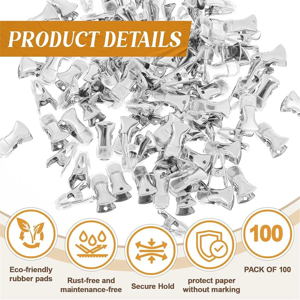 Best sales 2026 100 Pcs Silver Metal Small Alligator Clips with Non-Slip Rubber for Crafts