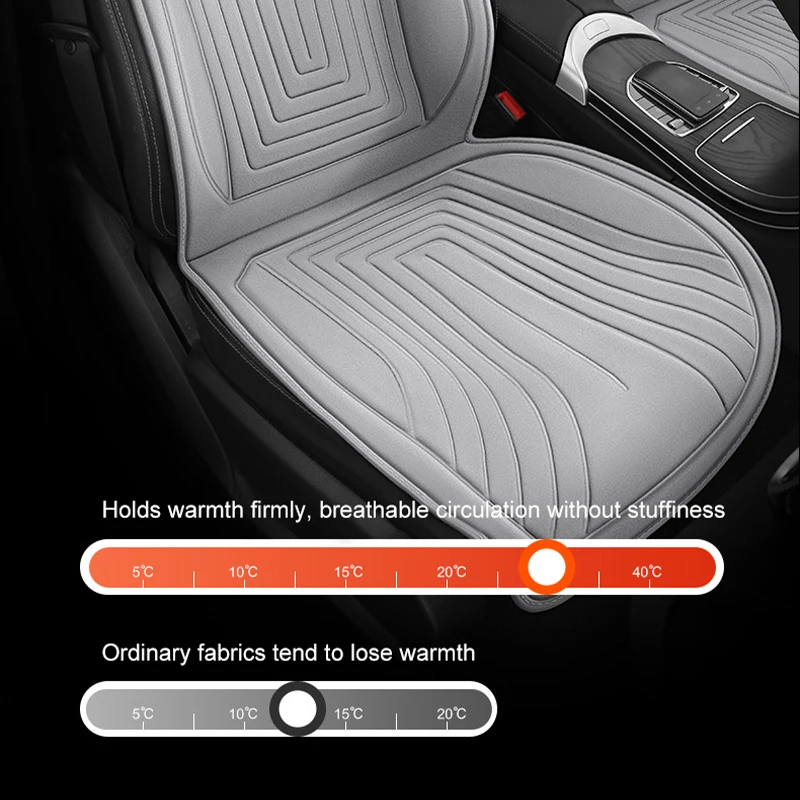 Car Seat Heater 12V Universal Fast Thicken Heated Car Seat Cushion Cover Electric Heater Winter Warmer Heating Pad For Winter