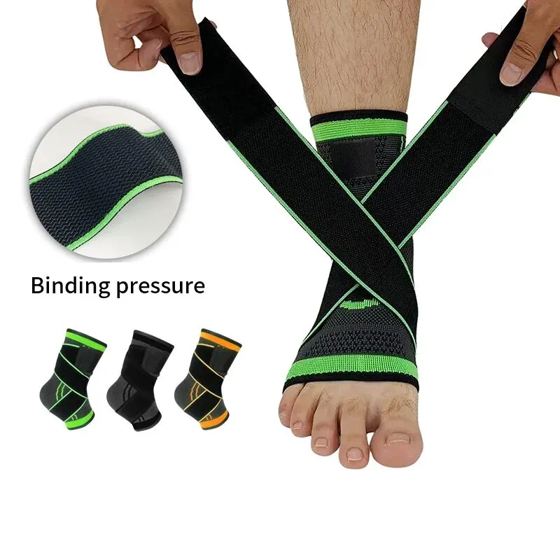 Ankle Support Brace Adjustable Strong Compression Knittd Ankle Sleeve For Men & Women Sports Protection