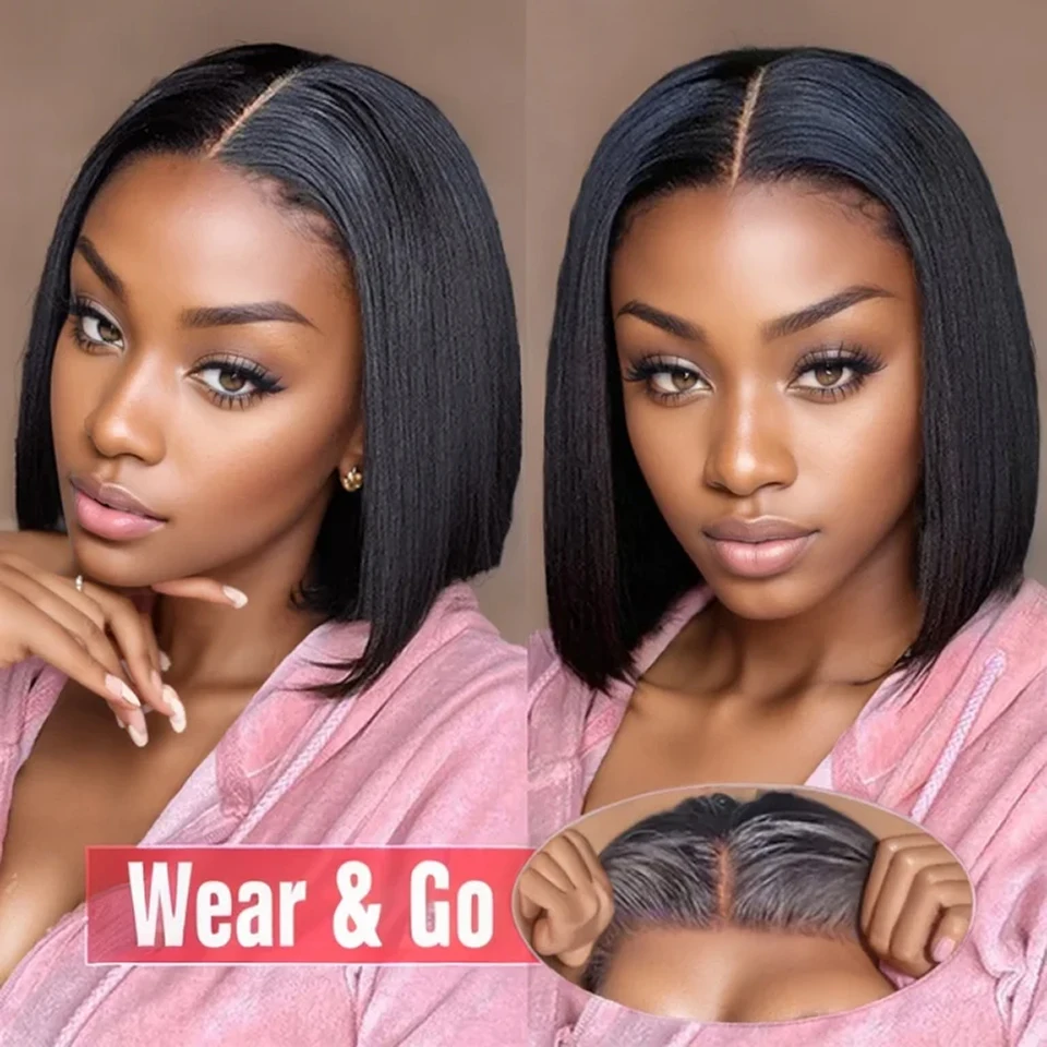 

Bob Short Straight 13x4 Lace Frontal Human Hair Wigs preplucked Lace Front Wig 5x5 Closure Glueless Wig For Women Ready To Wear