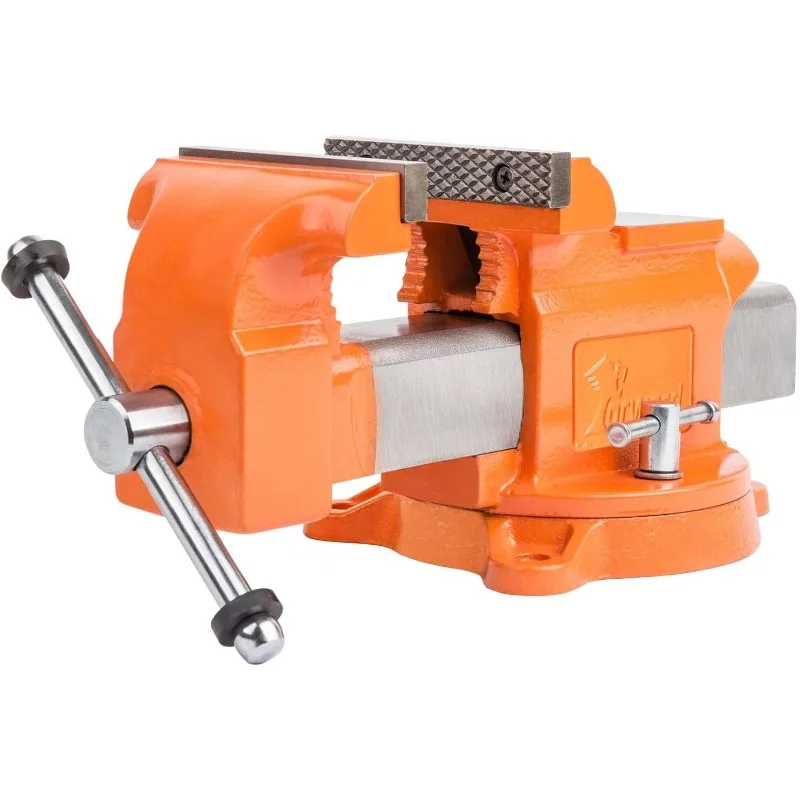 8 Inch Bench Vise Ductile Iron with Channel Steel and 360-Degree Swivel Base 30808 (8