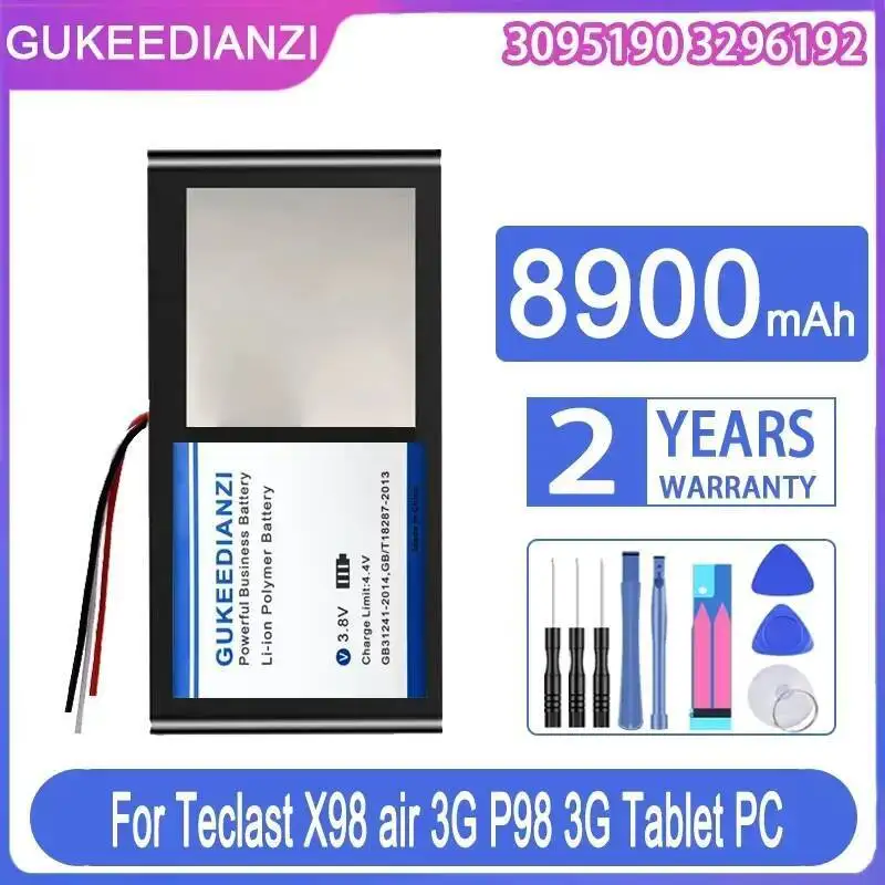 Прочный аккумулятор для ноутбука Teclast X98 Air 3G P98 емкостью 8900 мАч