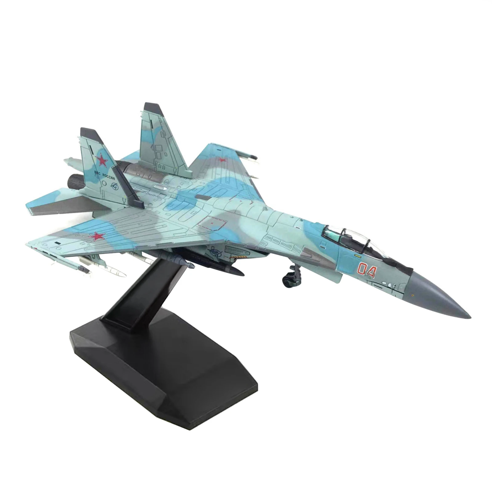 Metal SU-35 Super Flanker Heavy Aircraft 1/100 Scale Model Simulation Fighter Aviation Military Science Exhibition Models Toys