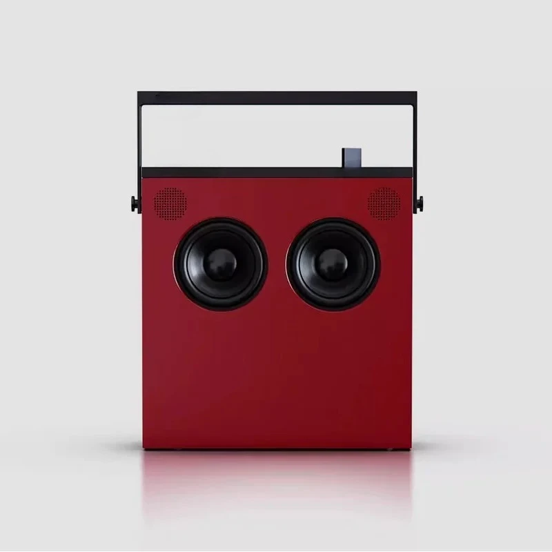 Lacquered Red Portable Wireless Bluetooth Audio Smart Speaker