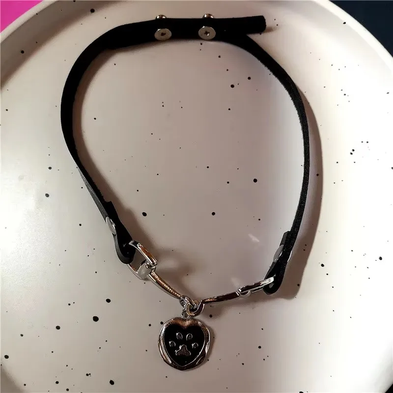Y2K Katze Klaue Stern Herz Anhänger Plüsch Leopard Knochen Choker Charms Halsketten Für Frauen Goth Ästhetische Zubehör Grunge Schmuck