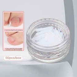 50Pcs strumento di correzione dell'unghia incarnita trattamento delle unghie dei piedi incarniti adesivo Patch elastico raddrizzamento Clip Brace Pedicure Tool