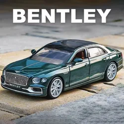 1/38 Bentley Flying Spur Alloy New Energy Car Model Toy Metal Diecast Vehicles Models Simulation Sound Light Pull Back Kids Gift