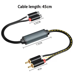 eppfun AV100C Izolator audio RCA wspólny filtr szumów uziemienia 3,5 mm reduktor szumów przeciwzakłóceniowych Car Audio Home Stereo (szary)