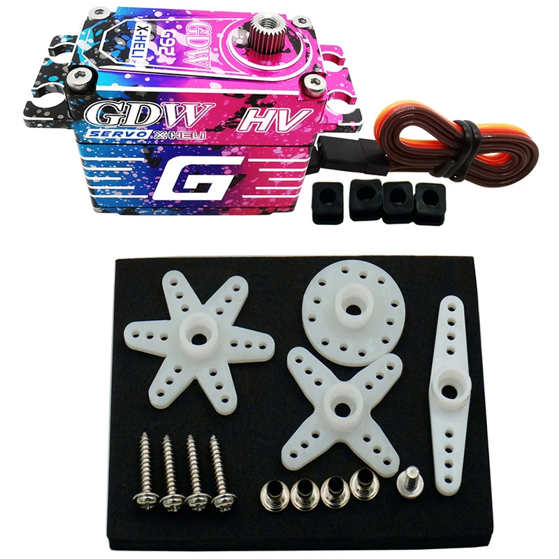 GDW G92 Digital Servo 43kg.cm Brushless Motor 0.09s 6.0V-8.4v Brushless Swashplate Standard Servos Steel Gear for RC helicopters