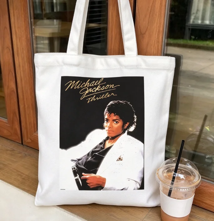 2026 new Canvas Tote Bag Vintage Male Portrait Poster Print Large Capacity Shoulder Bag Women Casual Daily Shopping Handbag