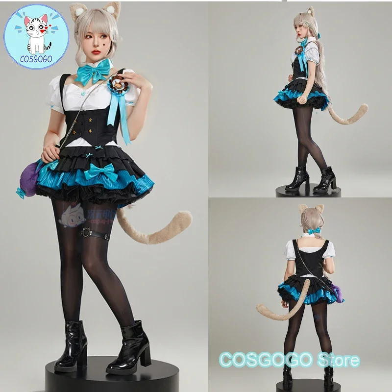 COSGOGO-Costume de Cosplay LyNouveau du Jeu Genshin Impact, Tenue d'Halloween, Uniforme d'Université pour Femme