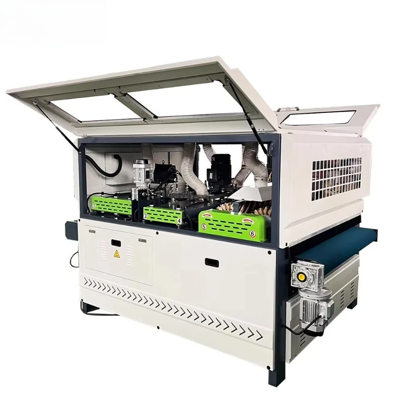 Automatic MDF Edge Wood Sanding Machine with PLC & Pump Motor & Engine Auto Feed for Kitchen Cabinet Furniture