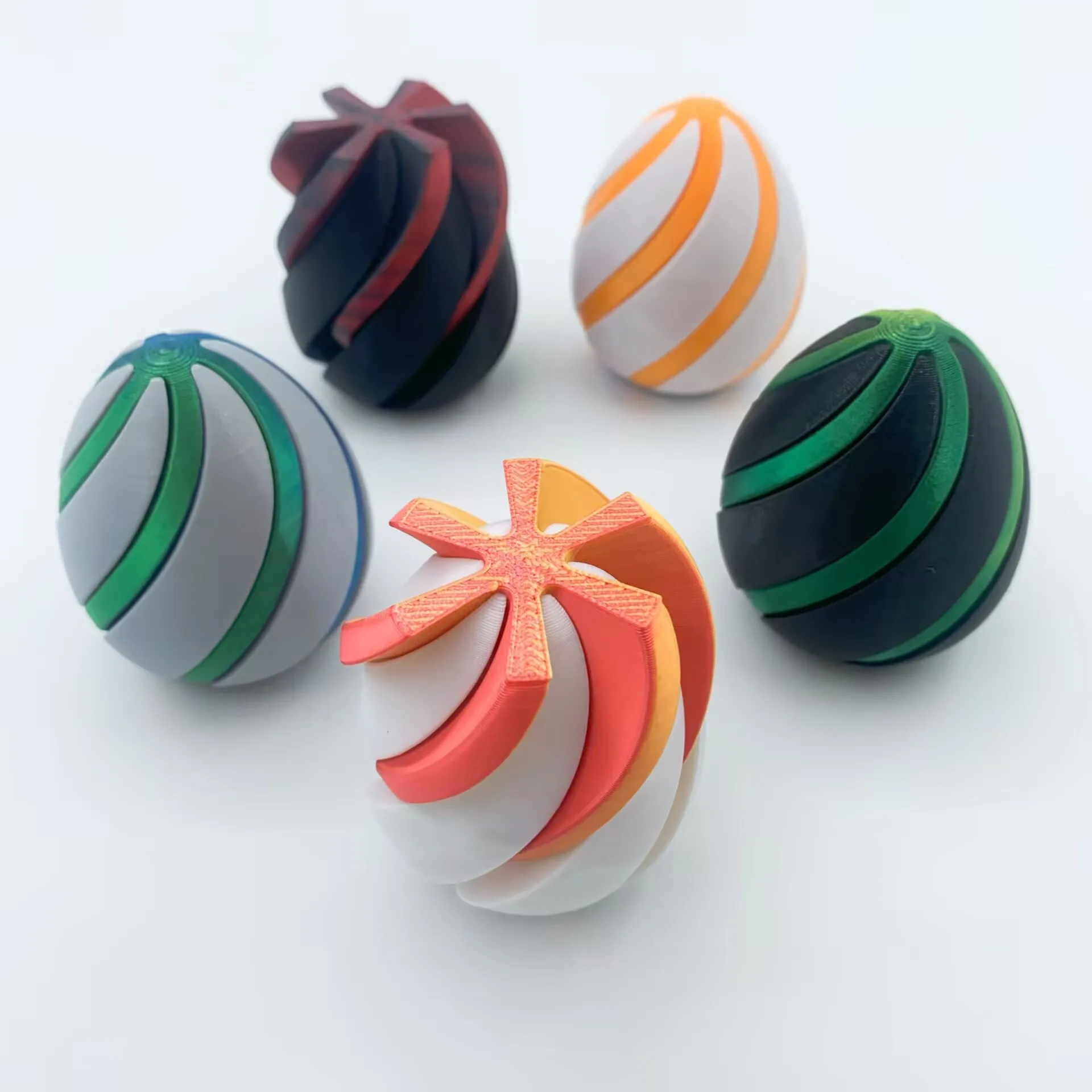 Novo brinquedo de cone espiral impresso em 3d, pirâmide impossível, escultura passagem através da rotação, mini vortex, ilusão de fio