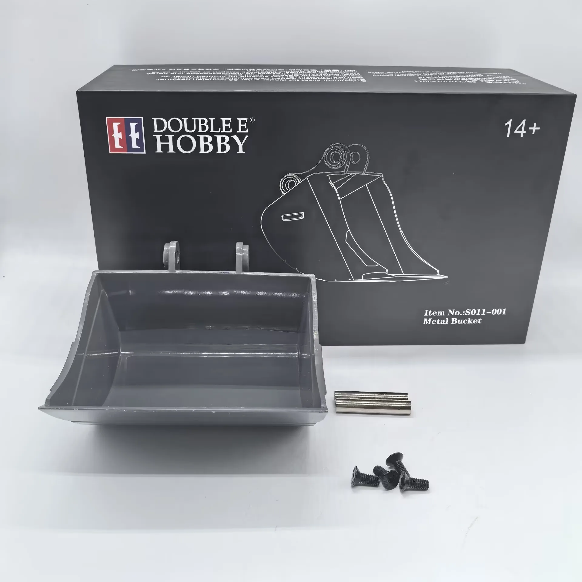 Double E EC160E Metal Quick Hitch Coupler/ Big Bucket/ Gripper/ Hammer For RC 1:14 E010 E111 Hydraulic Excavator Model