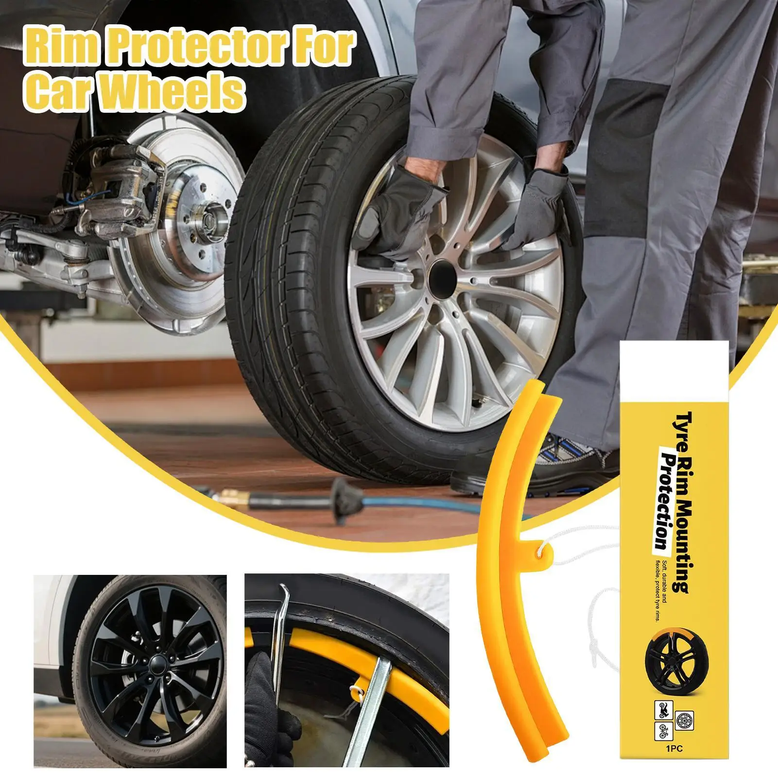 

Защита края обода, устойчивая к царапинам защита шин, многофункциональная защита обода для автомобиля, внедорожника, седана, мотоцикла, гаража, мастерской