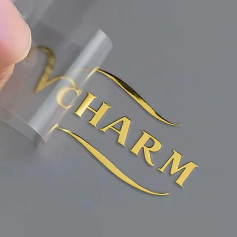 

100PCS Custom Transfer 3D Sticker Gold Silver DTF UV Crystal Self-adhesive Company Logo Wedding Personalized Transfer Sticker