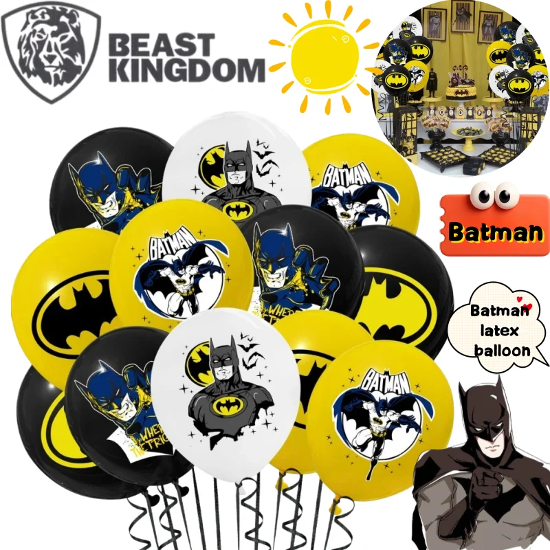 

BeastKingdom Batman latex balloon creative high-quality anime cartoon cool print for boys and girls birthday party decoration