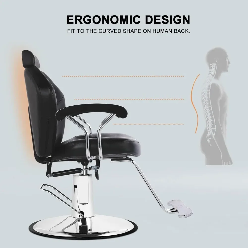 Silla de peluquero multiusos para salón de barbería, materiales de alta calidad, diseño ergonómico con el cuidado y atención más útil