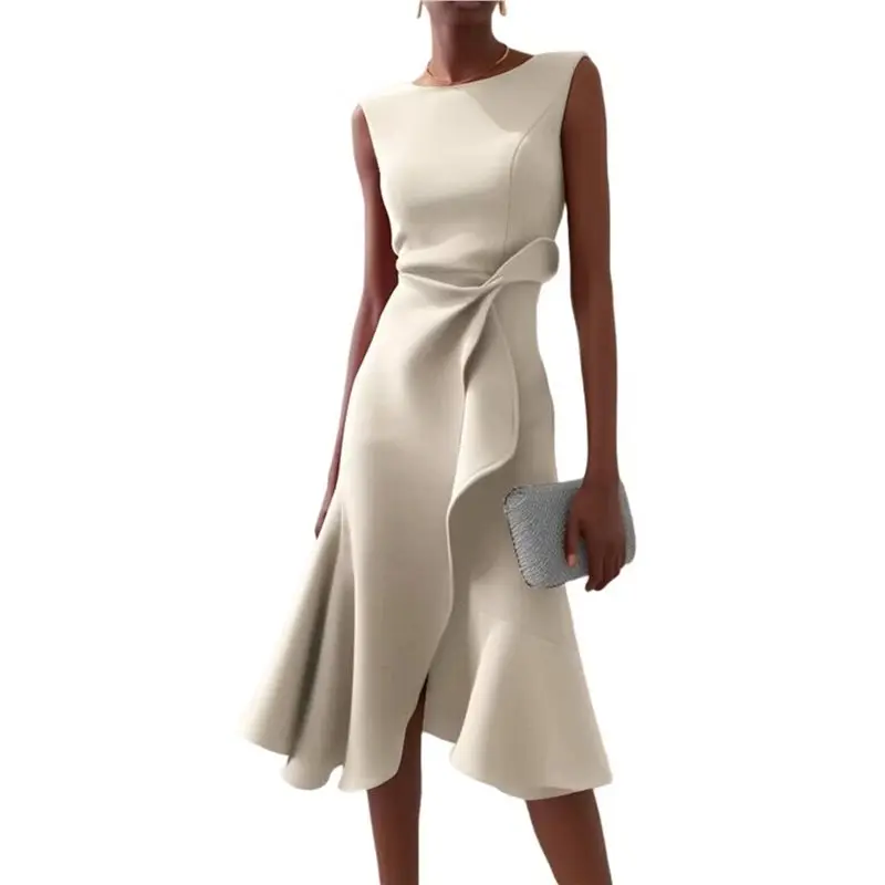 

A19Q-Wedding Guest Dresses For Women Modest Cocktail Church Vintage Holiday Party Dress