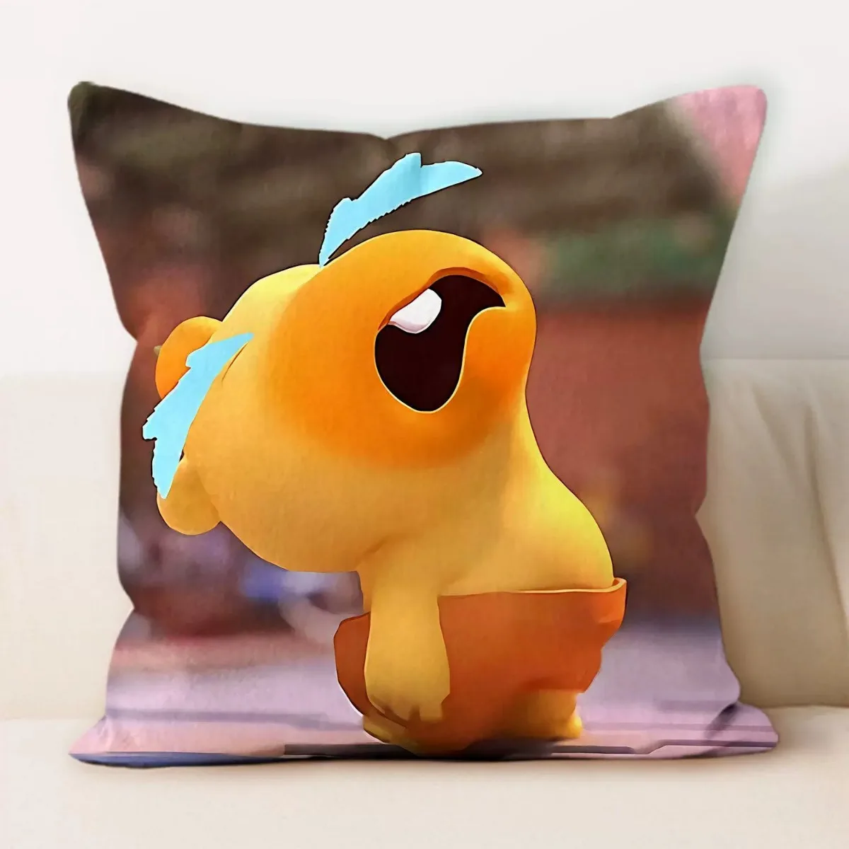Cute Capybara Lulu Pillow Cover, Cartoon Animal Throw Pillow, Soft Plush Cushion Case for Sofa Bedroom Car