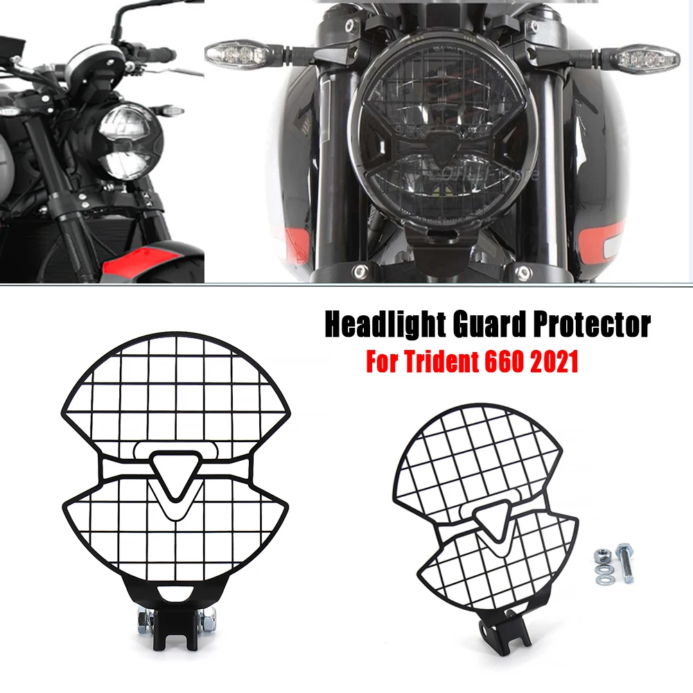 

For Trident 660 Trident660 2021 NEW Motorcycle Accessories Headlight Guard Protector Grill