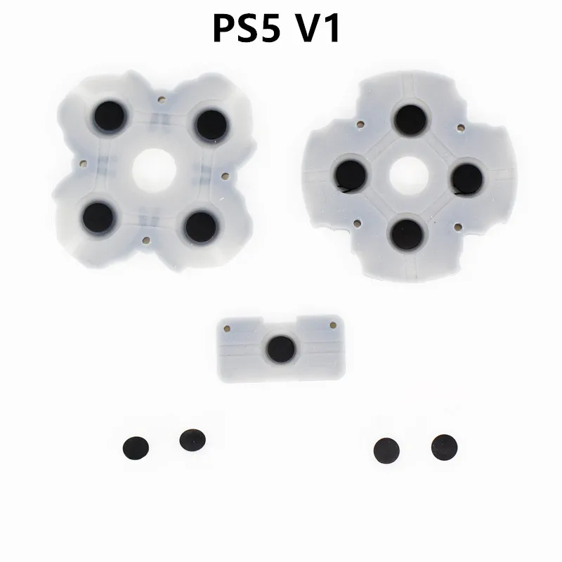 2 juegos de almohadillas conductoras de botón de goma de silicona para PS5 Playstation 5 controlador BDM-010 V1 BDM-020 V2 BDM-030 V3 reemplazo