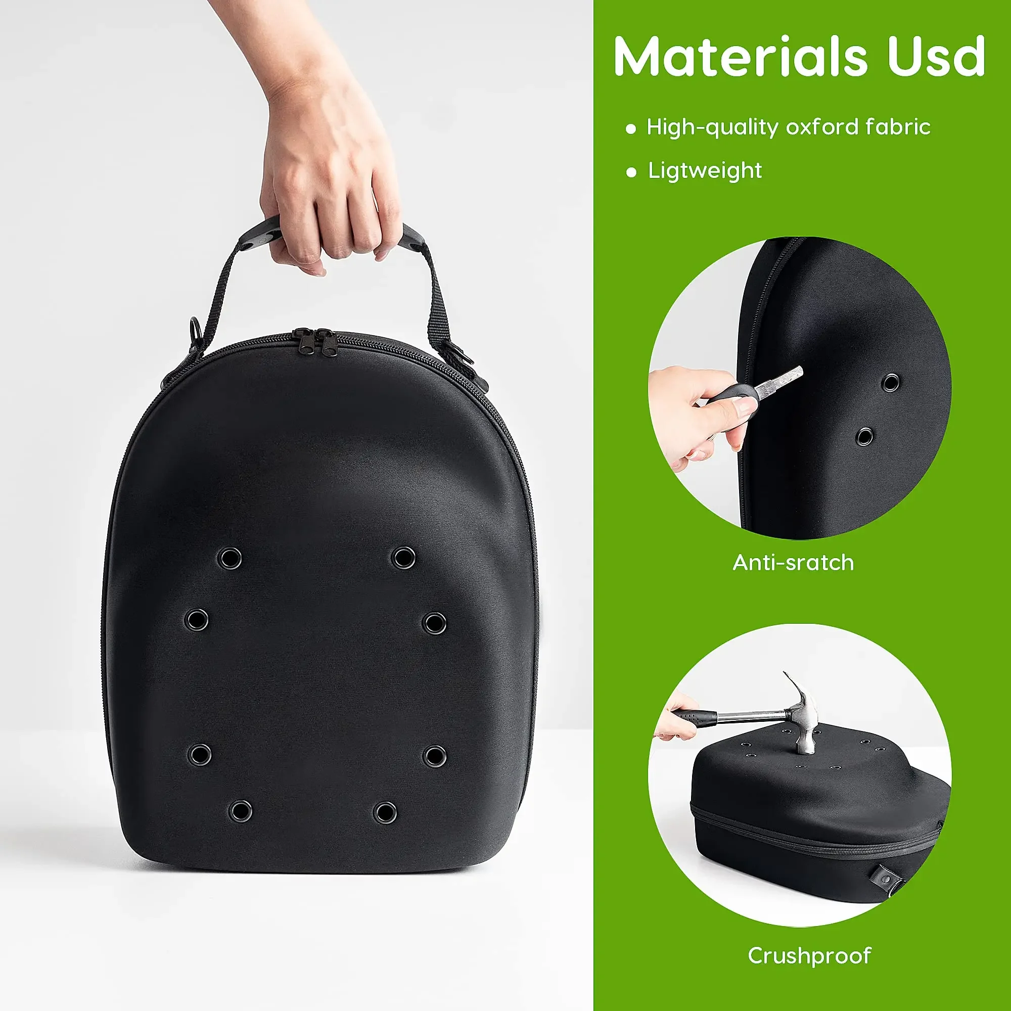 Baseball Cap Storage, Hat Carrier Travel Case with Carrying Handle and Adjustable Shoulder Strap Organizer Holder Bag for 6 Caps